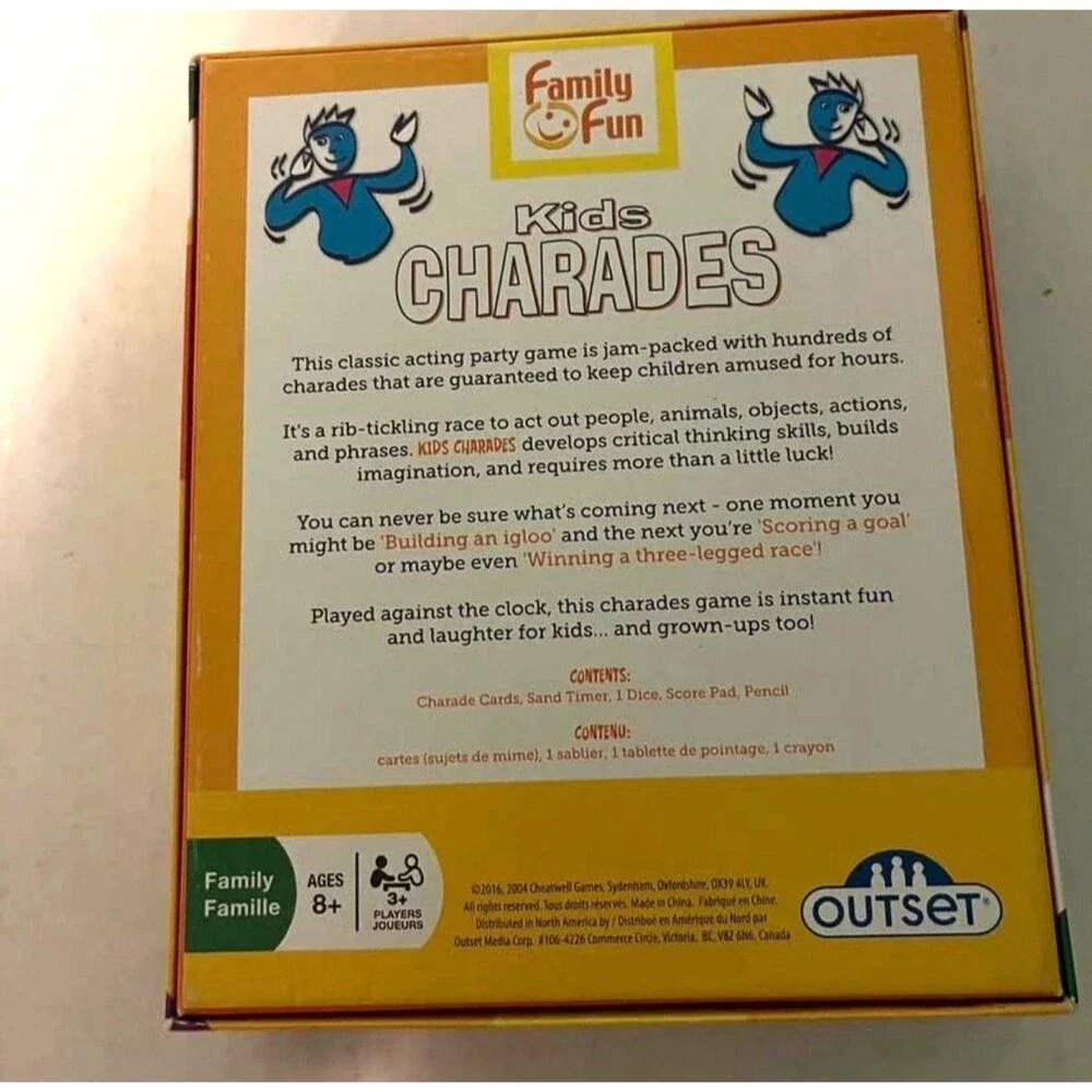 Kids Charades The Act N Giggle Game Outset Media Family Board Game Complete